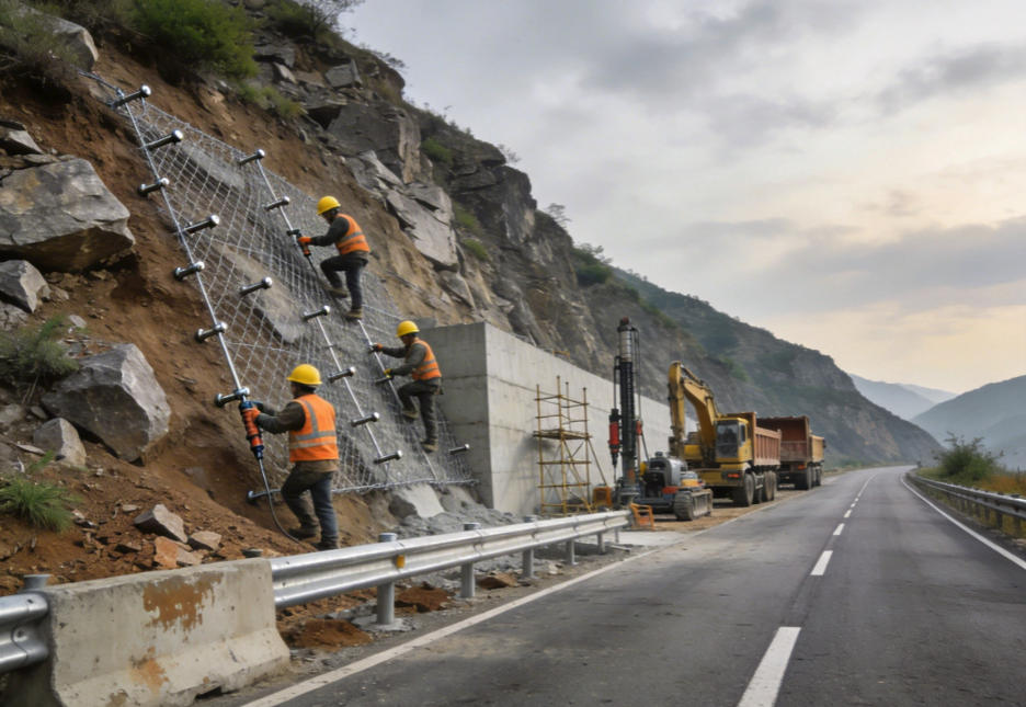 黄江镇公路道路护坡